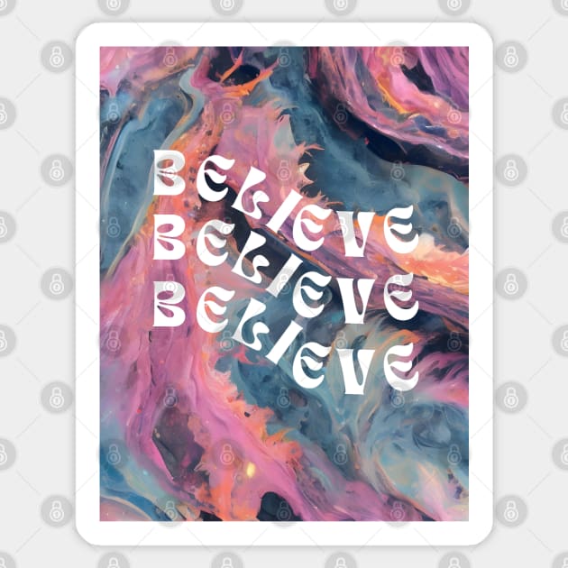 believe watercolor Sticker by FRH Design